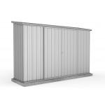 Absco Colorbond EziSlide Dbl Door Skillion Garden Shed Large Garden Sheds 3.00m x 0.78m x 1.95m 30082EK 